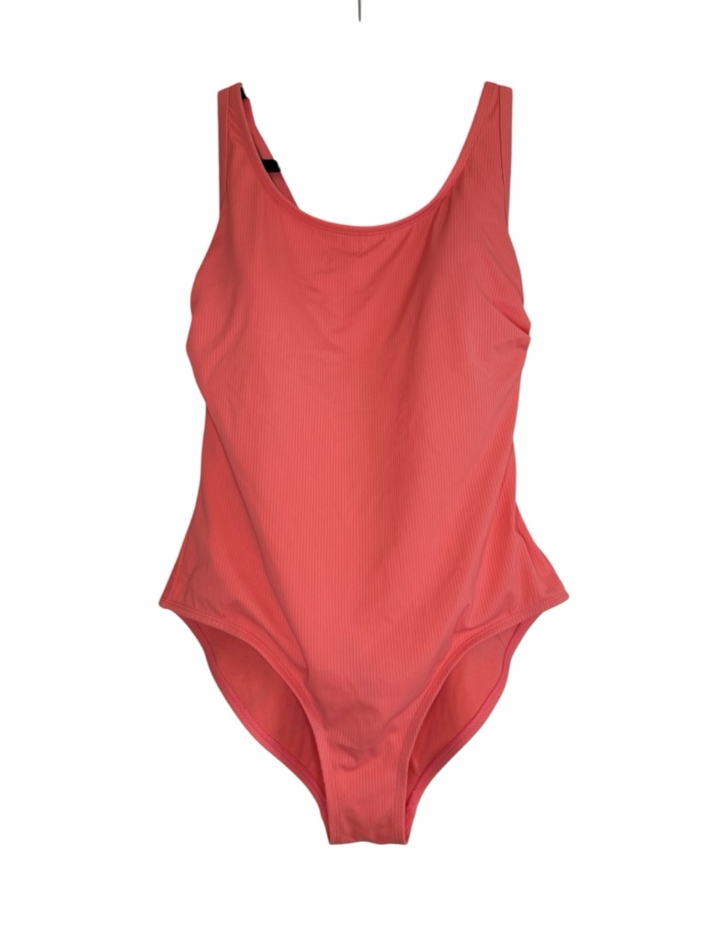 Catalina Ribbed Scoop One-Piece Swimsuit in Coral - Picture 2 of 12